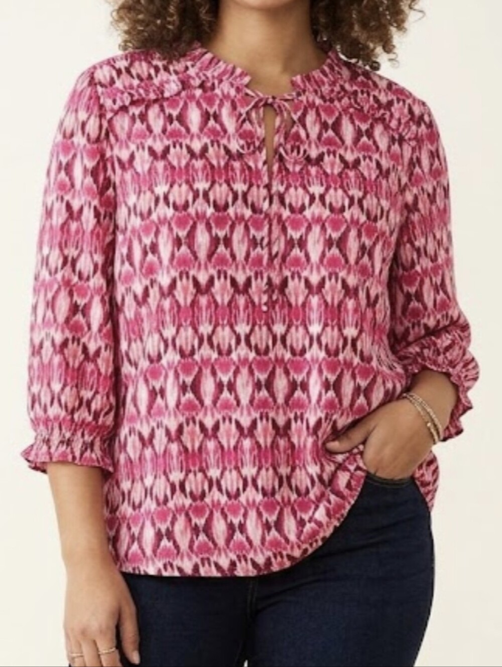 ava &‎ grace With Tie Neckline Women NWT sz L  Multicolor